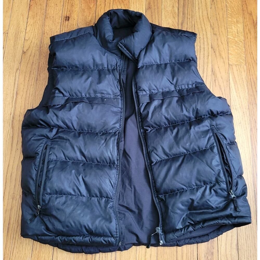Vintage Y2K Nike ACG Reversible Black Goose Down Puffer Vest - Men's Large